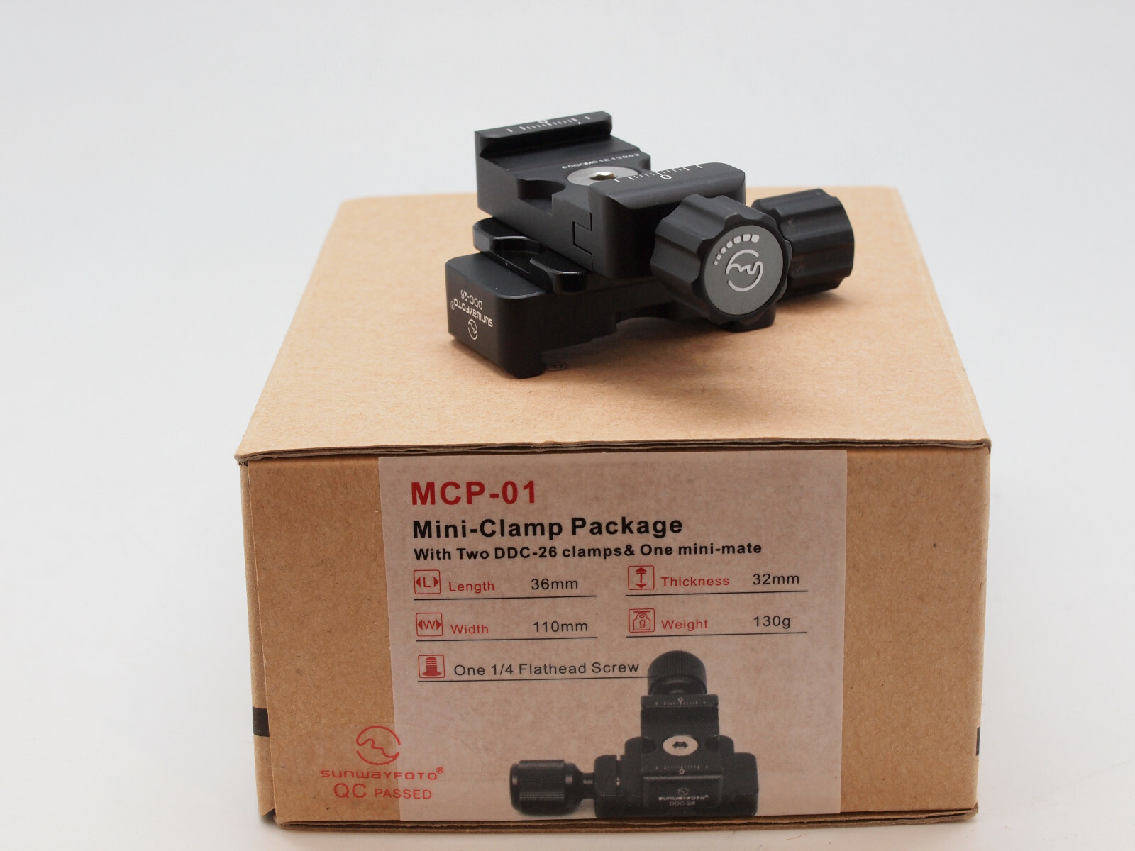 Sunwayfoto MCP-01 Mini-Clamp Package