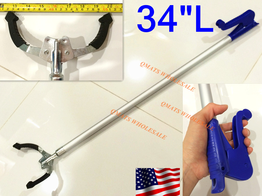34" Aluminum Pick Up Grabber Reaching Reacher Claw Tool  Kitchen Liter