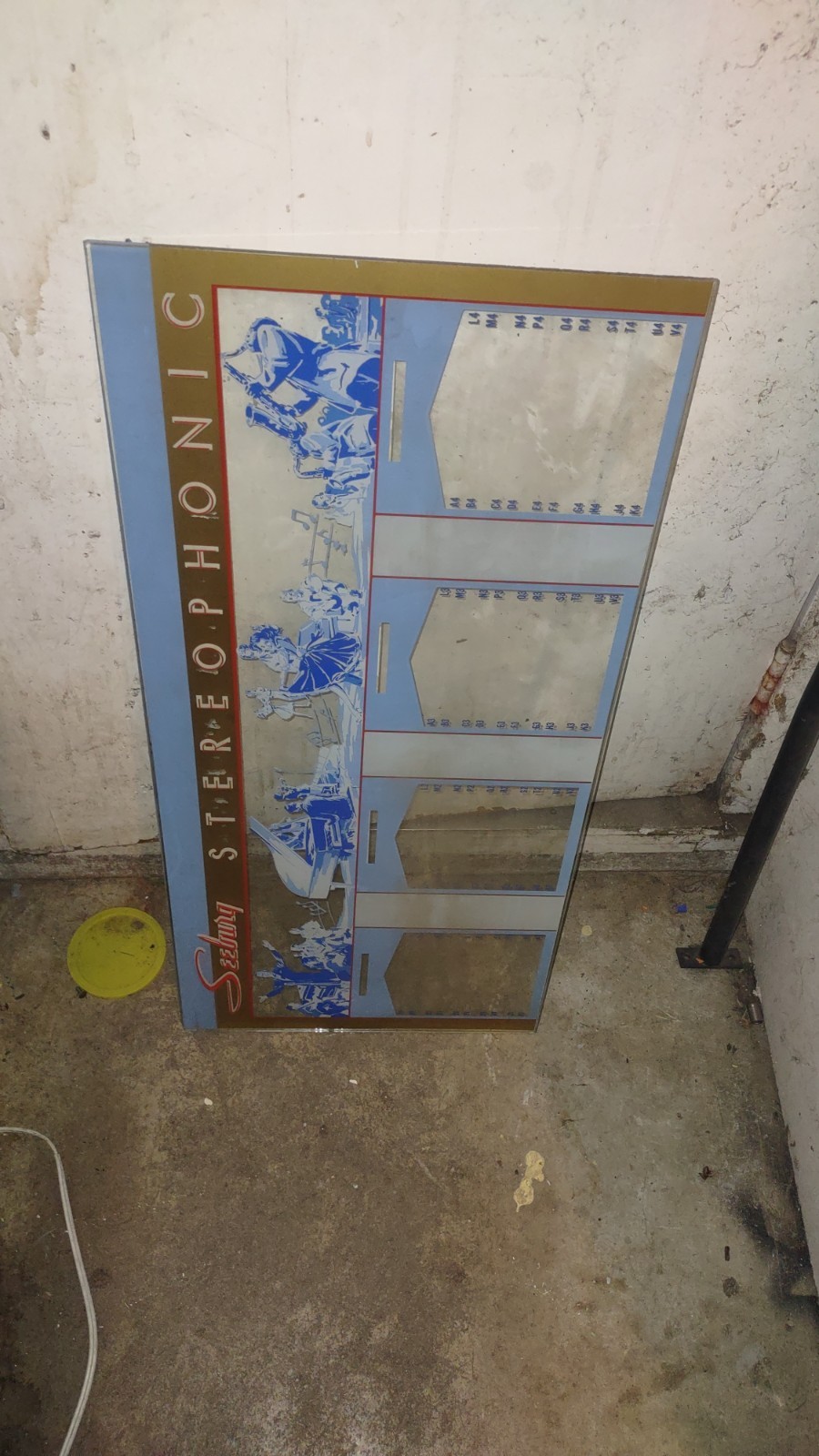 stereophonic arcade jukebox glass marquee part #1