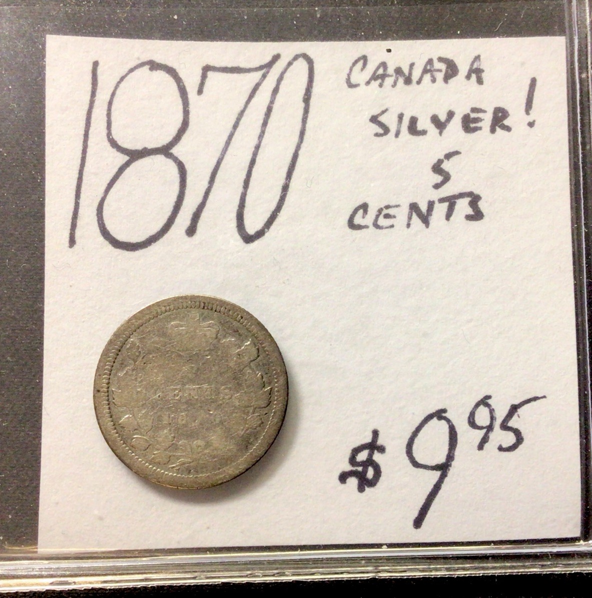 1870 Canada Silver! 5 Cents! ENN Coins