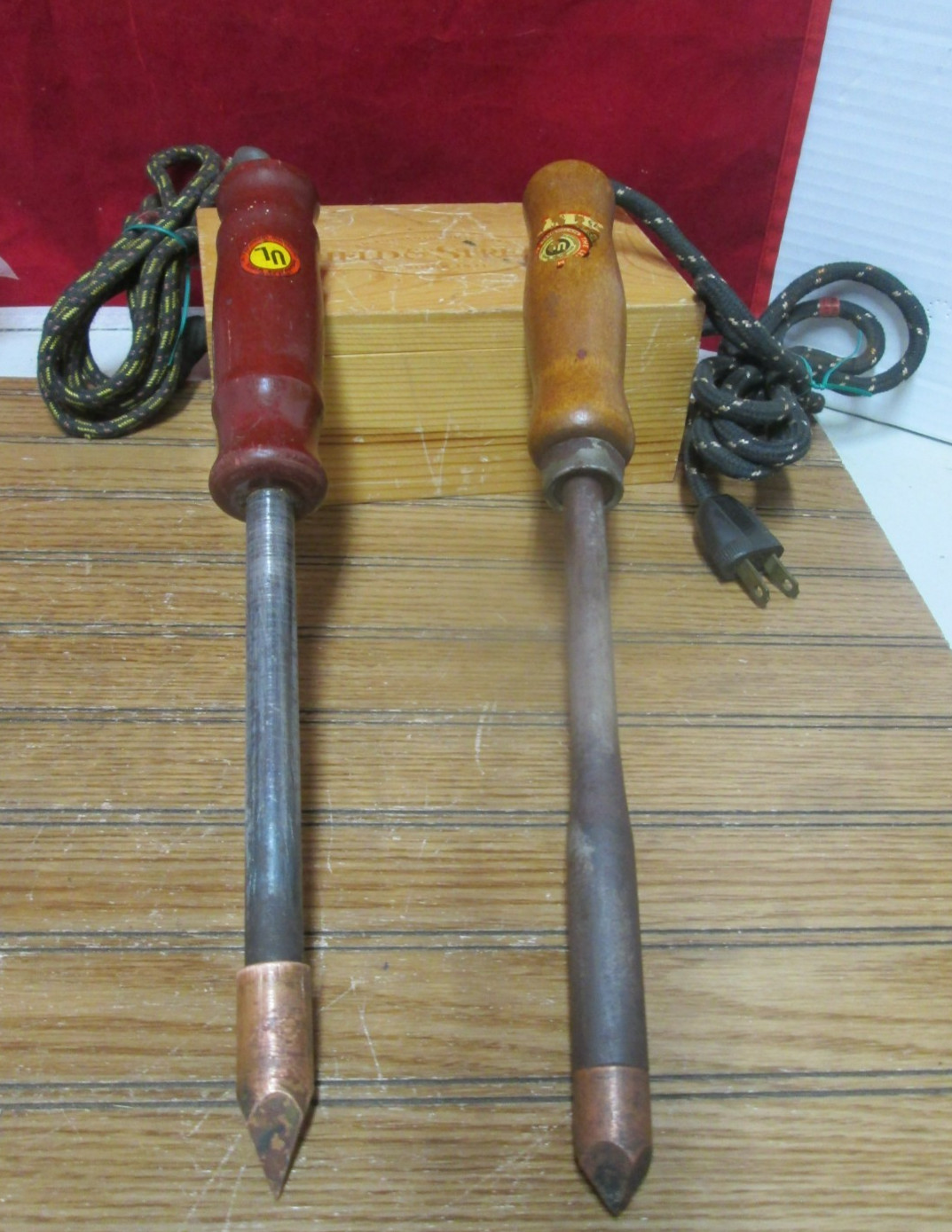 2) Vintage 75W Heavy Duty Soldering Iron 1 Lenk 1 DEW Drake - TESTED