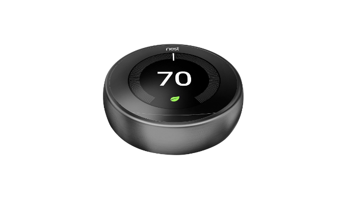 Black Google Nest 3rd Generation Learning Programmable Thermostat Kit T3016US A+