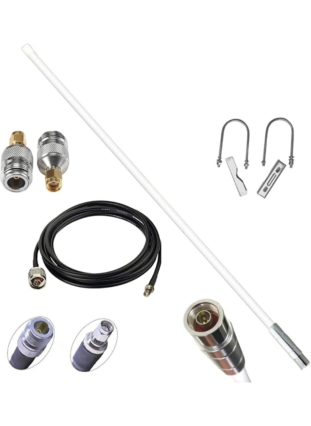 AKT 8dBi Fiber-Glass Helium 915mhz Omnidirectional Antenna