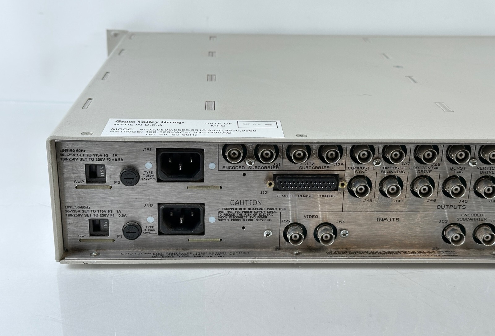 Grass Valley 9520A Master Reference Synchronizing Generator