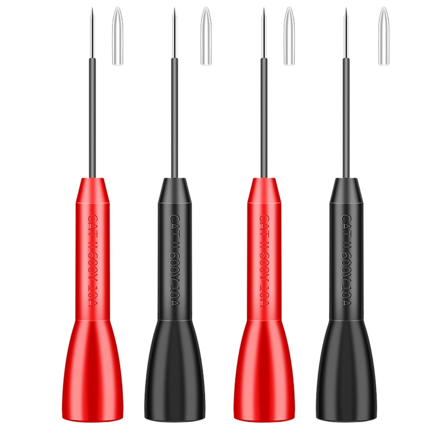 4 Pack 2mm Needle Probes for Fluke & Multimeters - Insulation-Piercing, 600V...