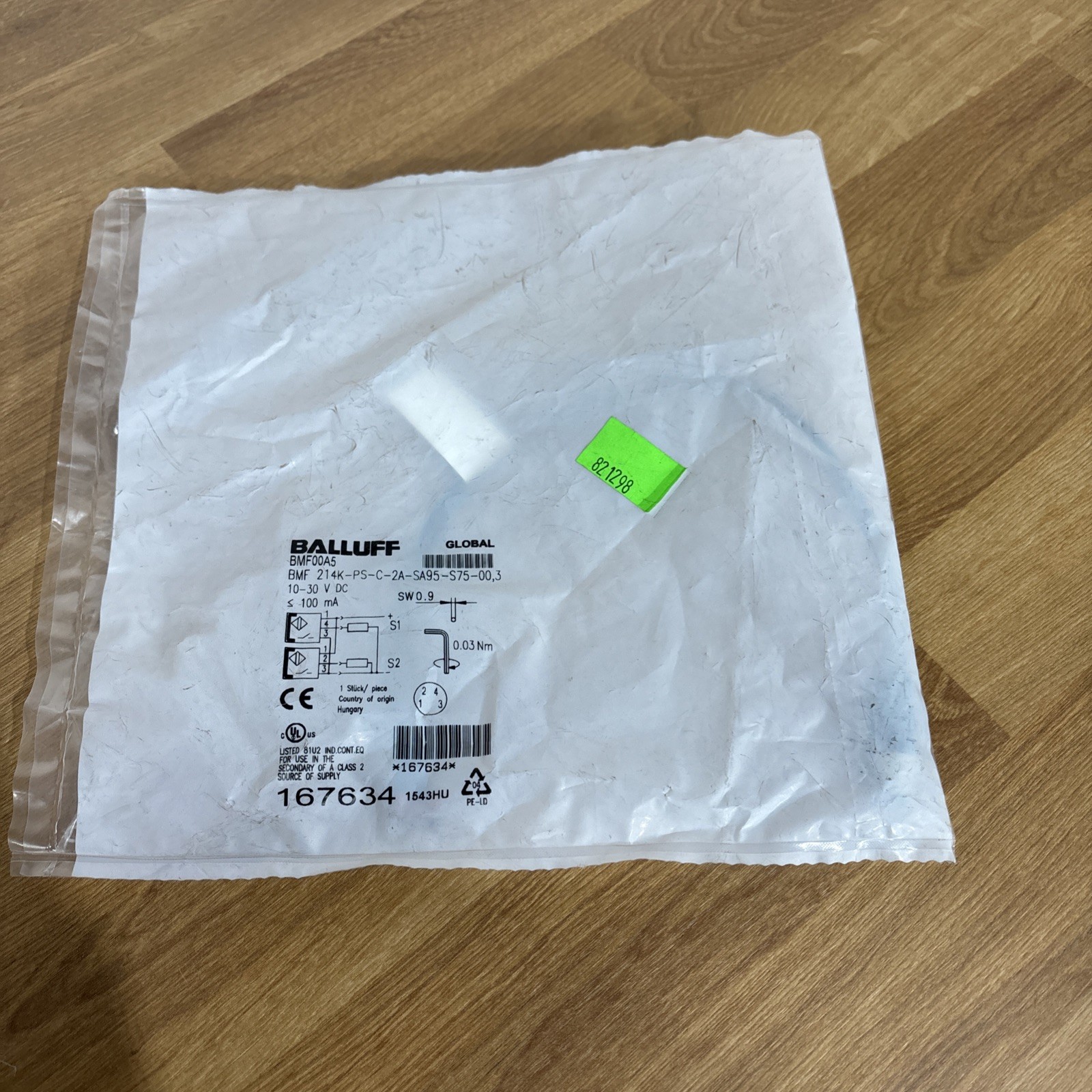 BALLUFF BMF 214K-PS-C-2A-SA95-S75-00,3 / BMF214KPSC2ASA95S75003 (NEW IN BOX)