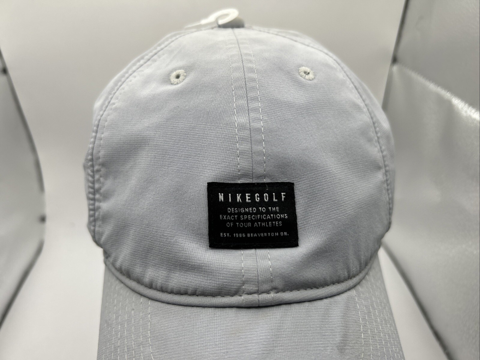 NIKE GOLF Legacy91 Golf Baseball Har Cap Light Gray Lightweight Adjustable Patch