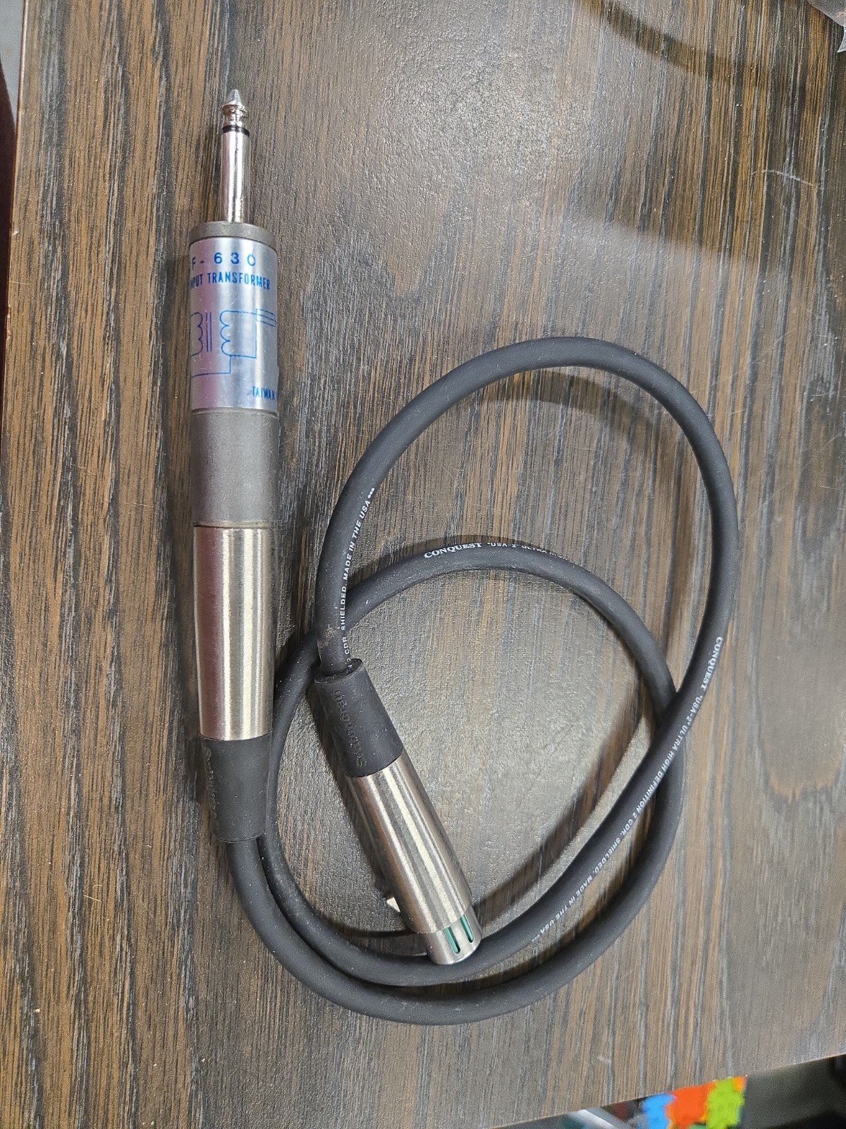 Vintage Tronix TF-630 microphone input transformer / impedance matching adapter.