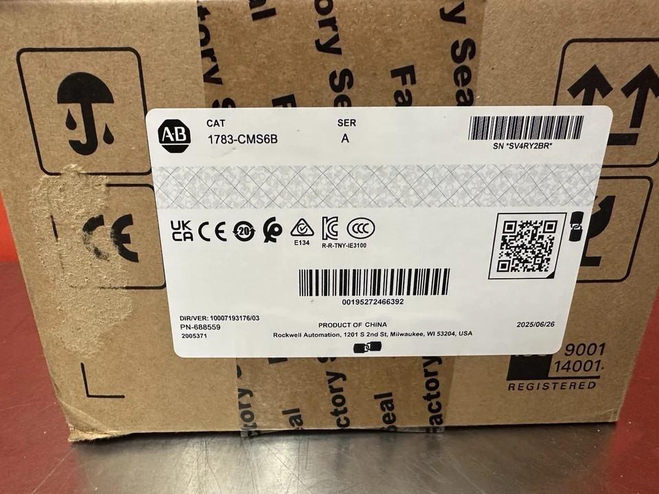 New Allen Bradley 1783-CMS6B Stratix 5200 6 Port Switch base FW
