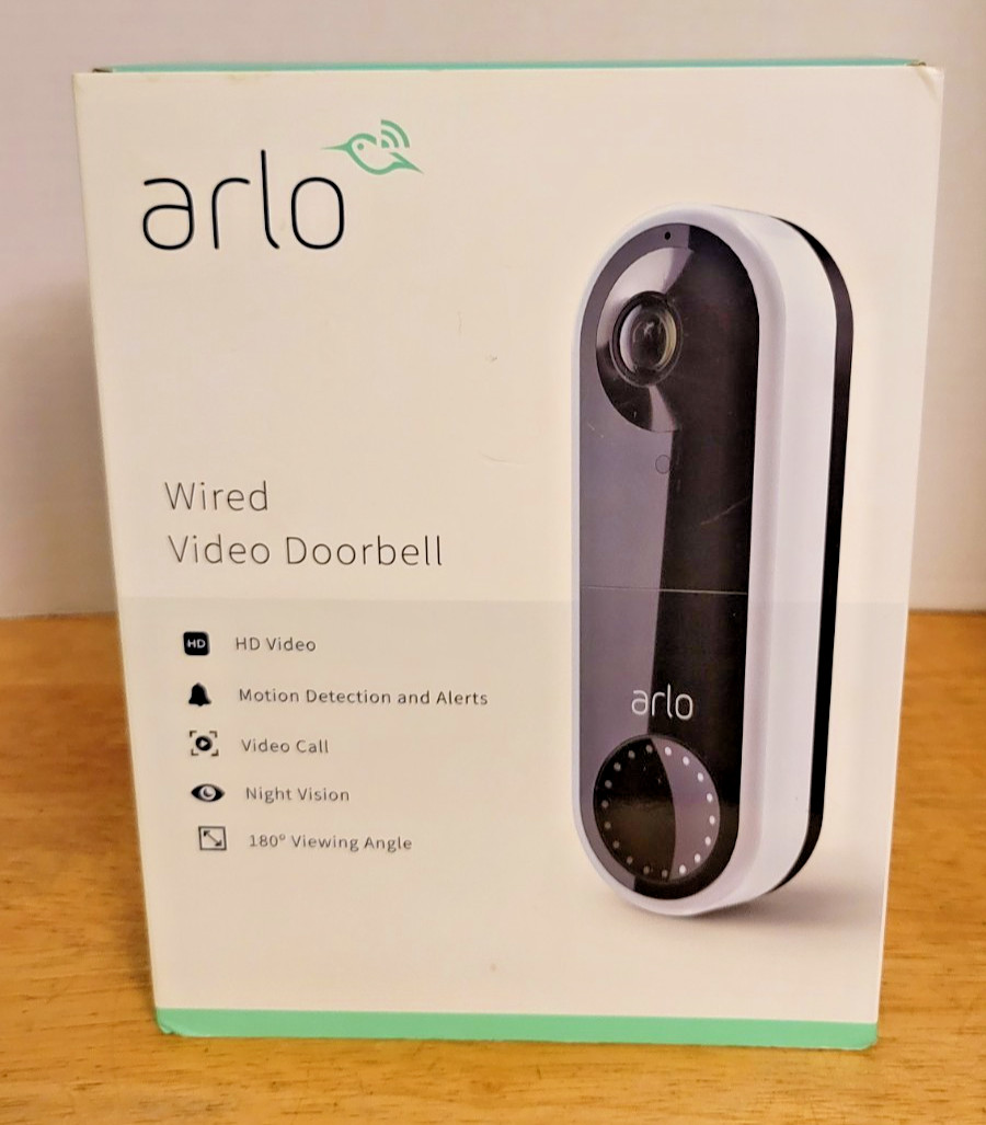 Arlo AVD1001-100NAS Wired Video Doorbell - Black ✅Fast Ship