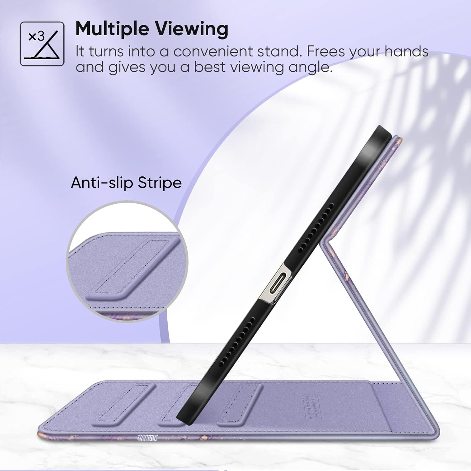 Case for iPad Mini 7 (A17 Pro) 2024 / iPad Mini 6 Multi-Angle Smart Stand Cover