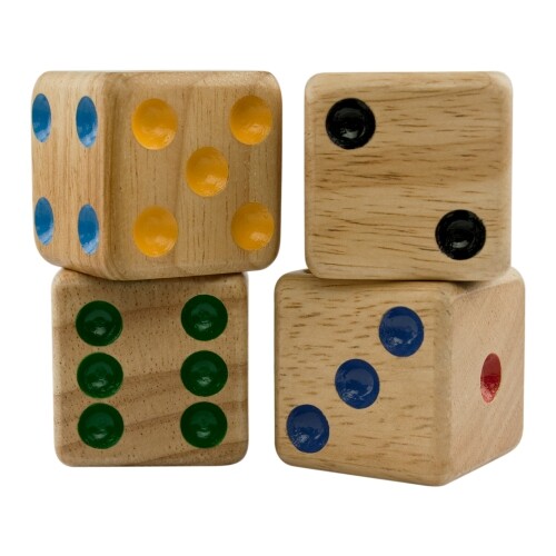Wooden Cube - Set of 4 - Samena Wood - 40MM - W6