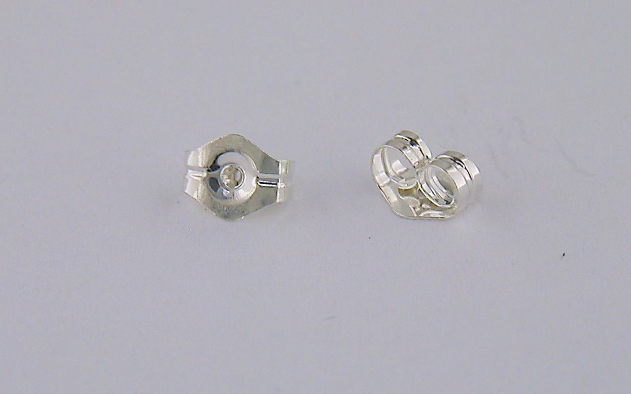 5 Pairs Light Weight Earring Backs Sterling Silver