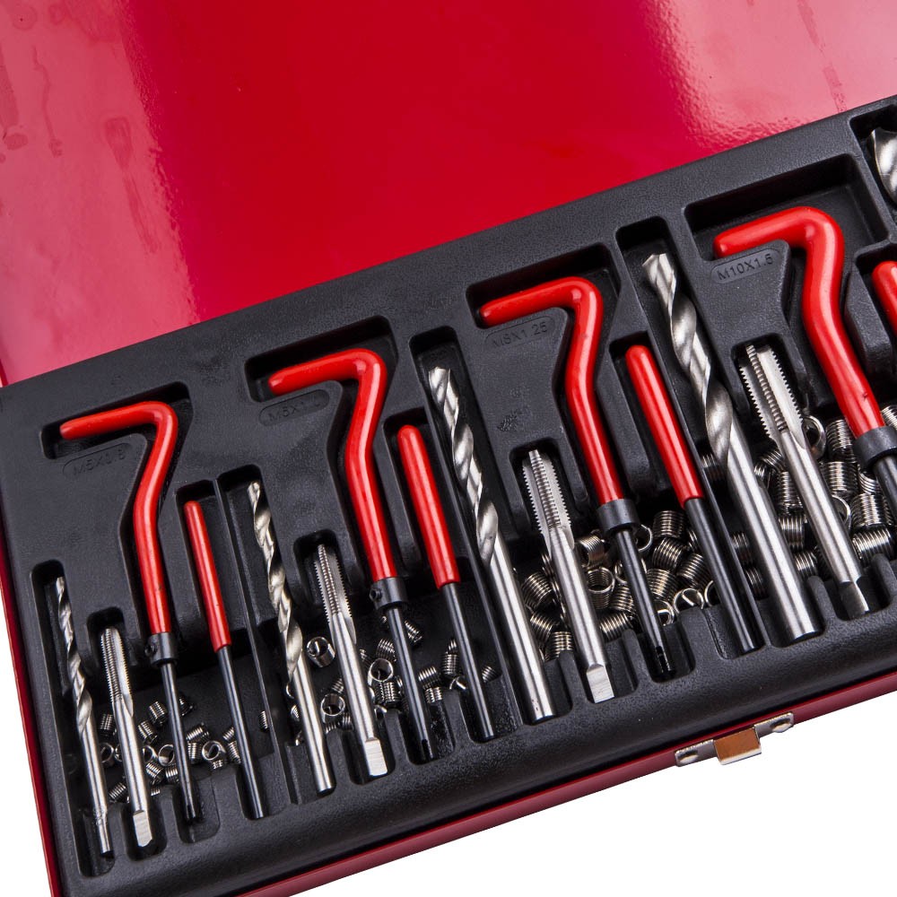 131x Thread Repair Tool Kit Stripped M5 M6 M8 M10 M12 Wire Thread Inserts