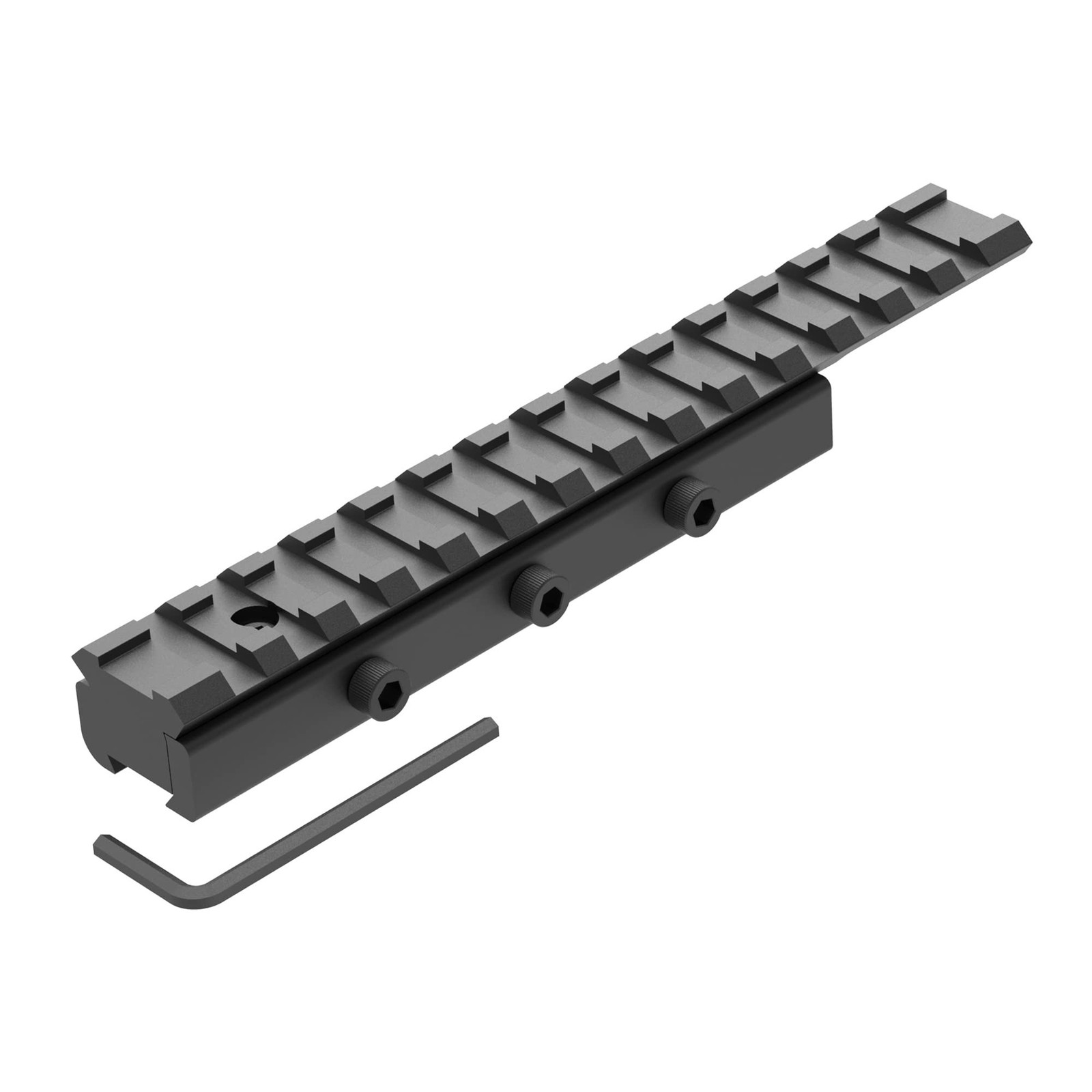 14 Slots 155mm/6.1" Long 11mm to 21mm Dovetail to Picatinny Rail Adapter, 3/8...