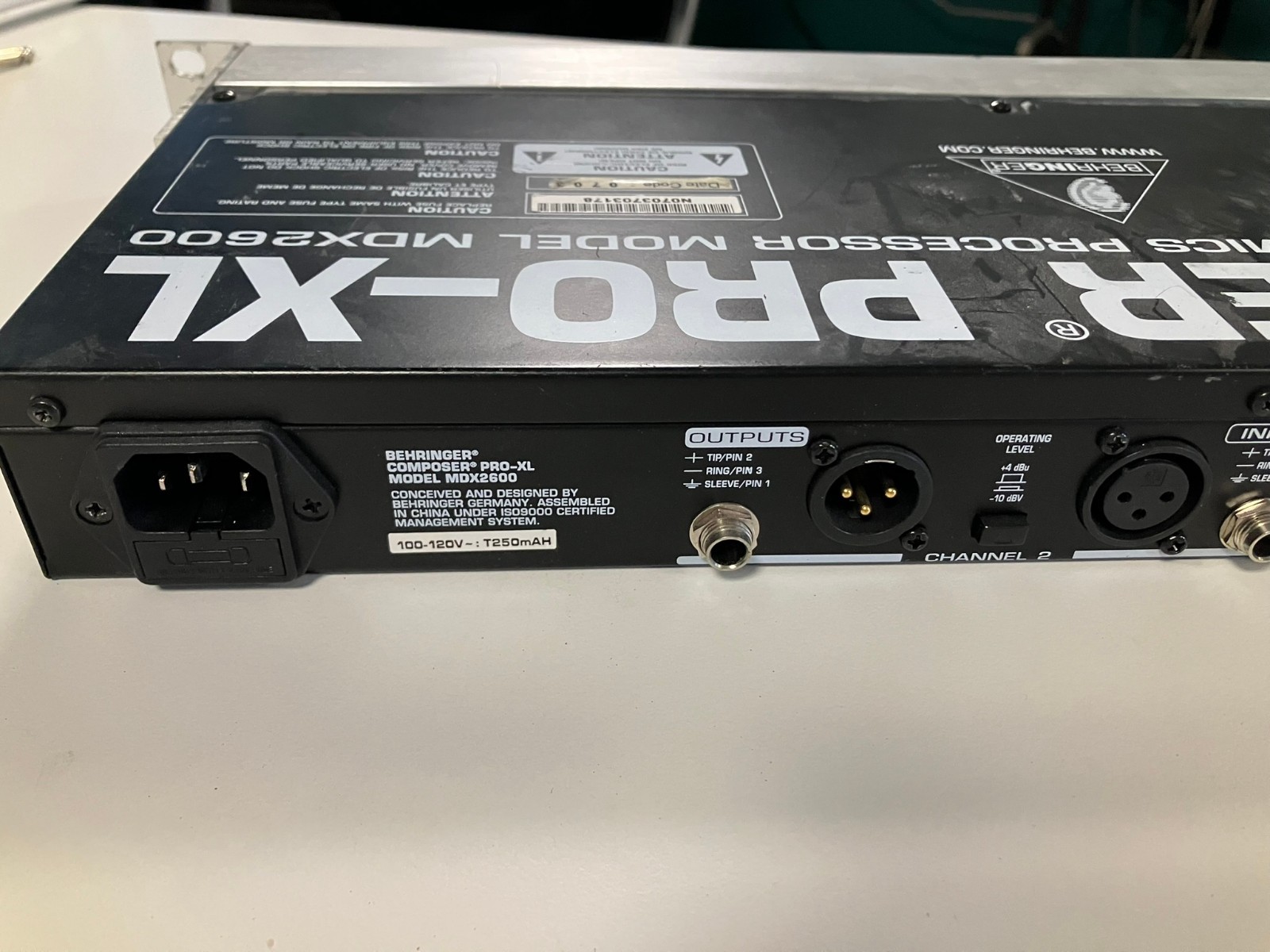 Behringer MDX2600 Composer Pro XL Audio Interactive Dynamics Processor