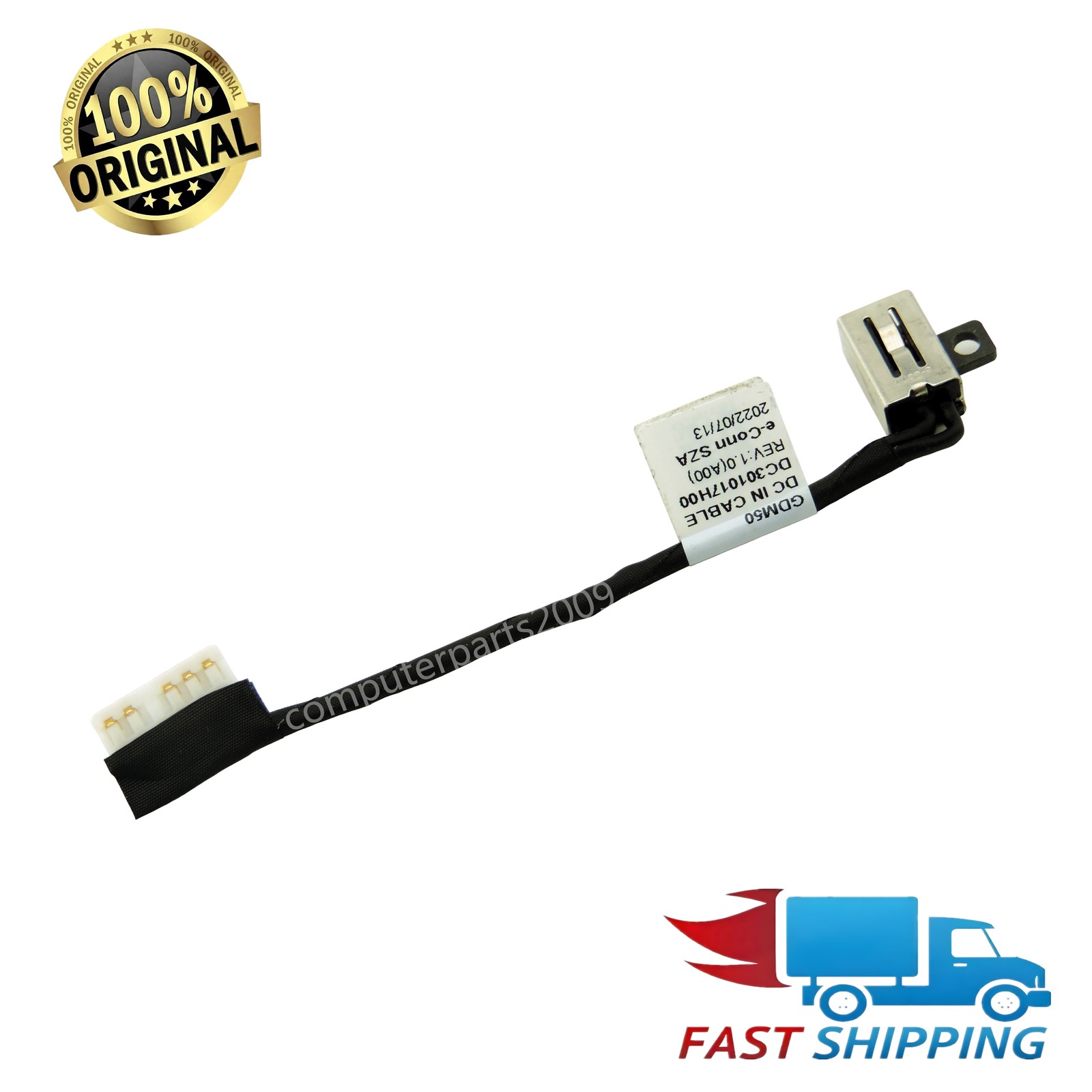 Original DC IN power jack cable for Dell P112F004 P112F005 Charging port socket