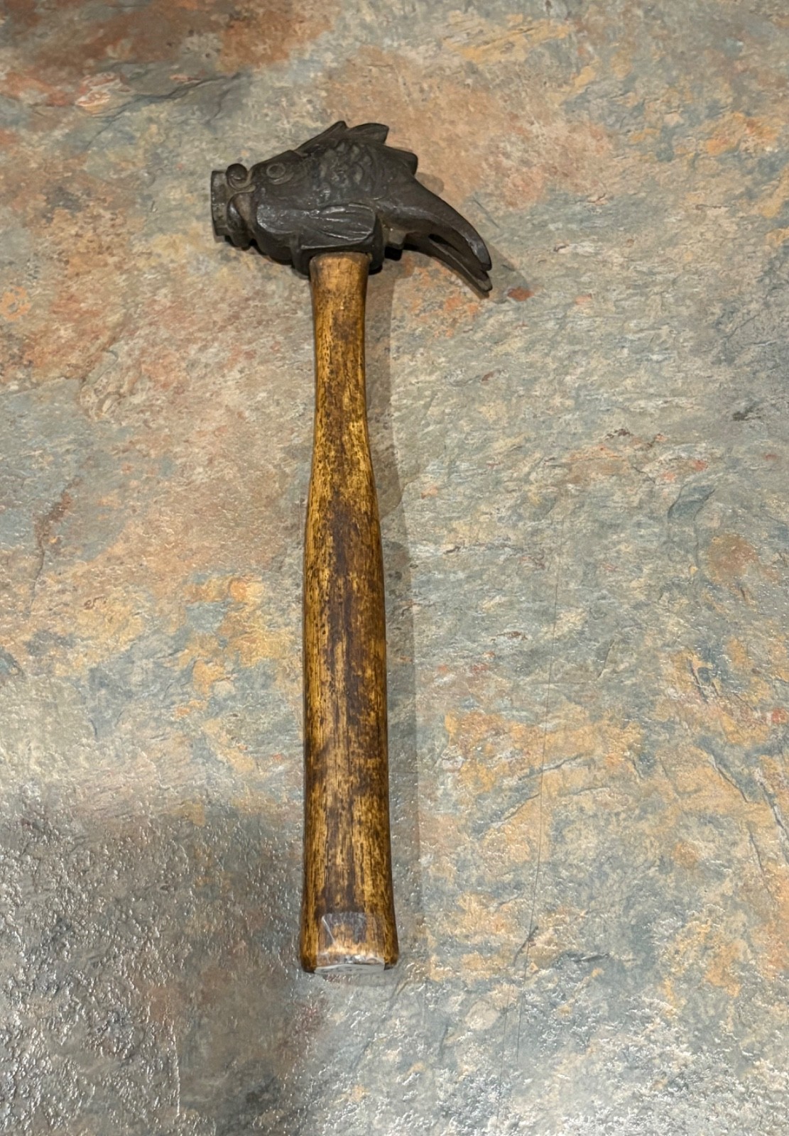EXCEEDINGLY RARE FISH HEAD HAMMER, ONLY 8-10 KNOWN TO EXIST, EXCELLENT CONDITION