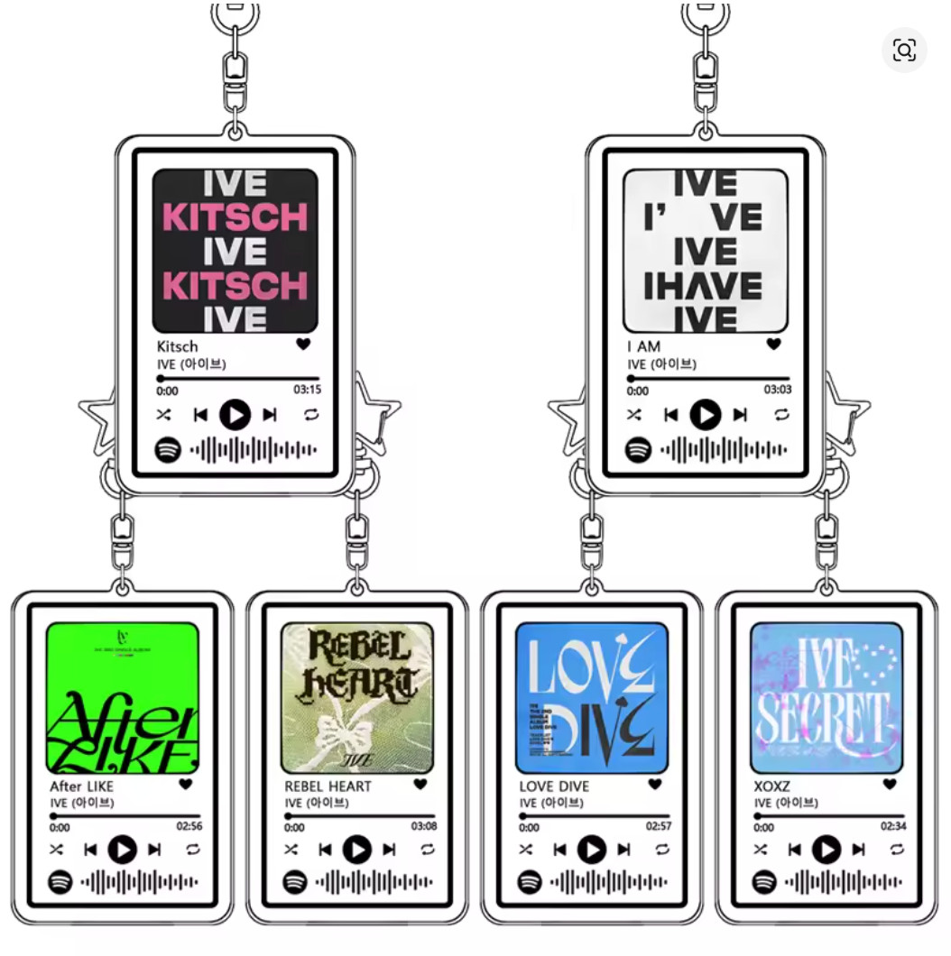 KPOP IVE ACRYLIC KEYCHAIN GAEUL LEESEO EXQUISITE STUDENT REI WONYOUNG BBI