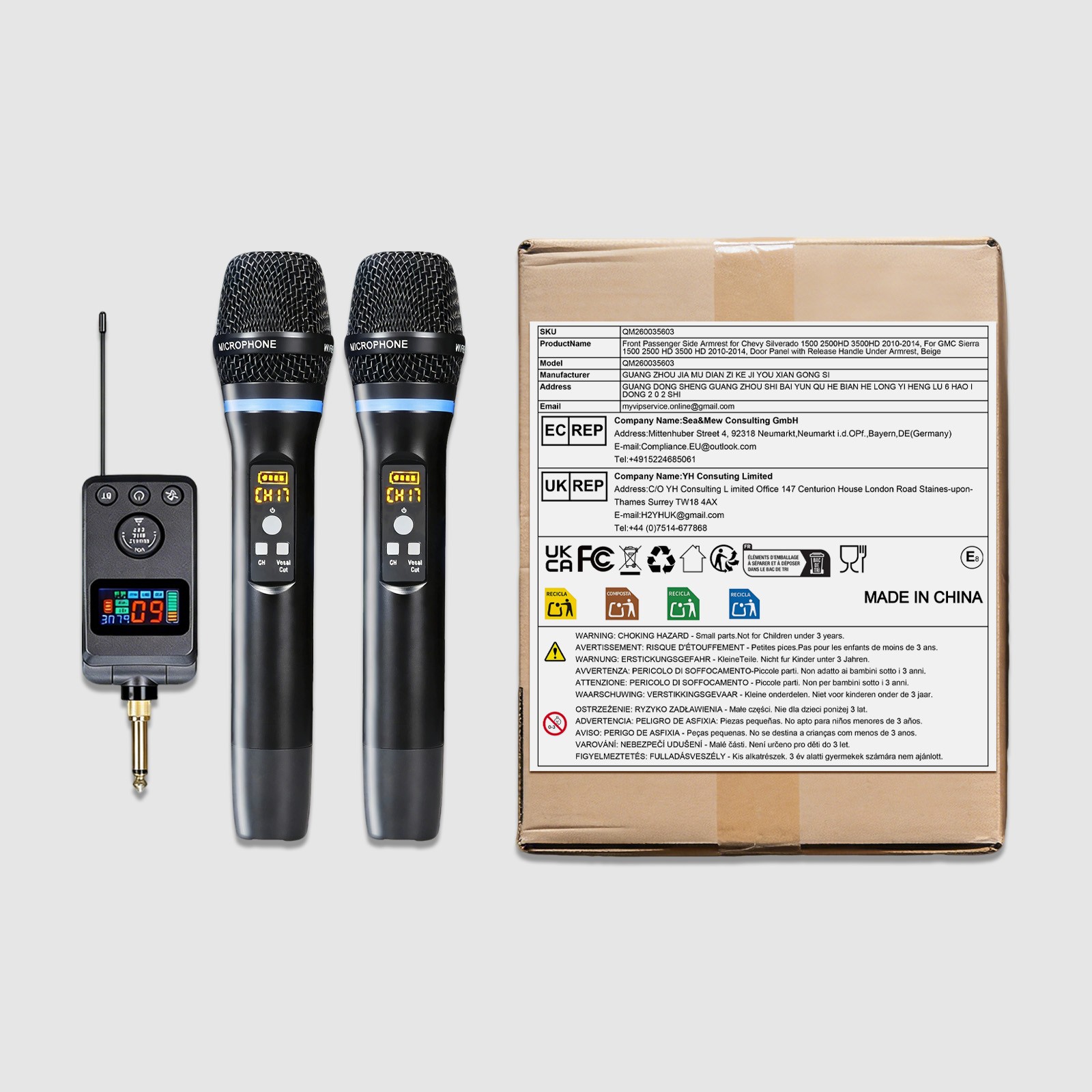 Handheld Microphone With Bluetooth Rechargeable Karaoke Bluetooth Microphone