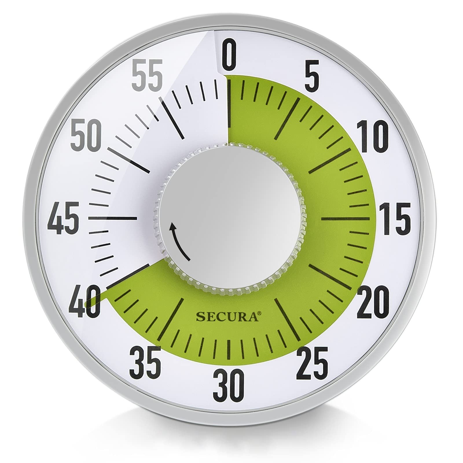 Secura 60-Minute Visual Timer - Mechanical Countdown Timer for Kids