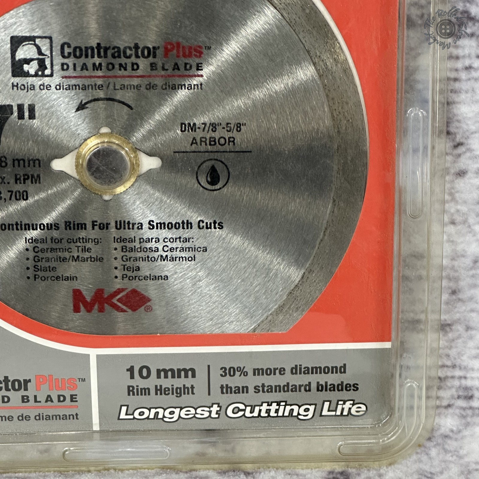 MK Diamond 7" Contractor Plus Continuous Rim Tile Blade 167008 Ceramic Granite