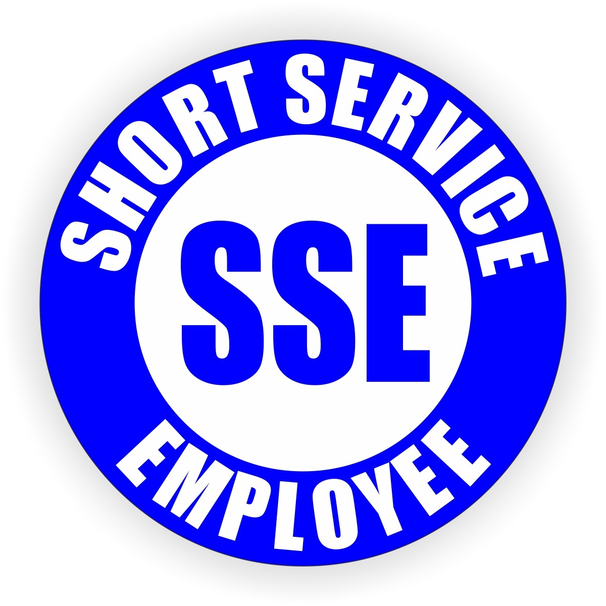Short Service Employee SSE Hard Hat Helmet Sticker Safety Decal Construction