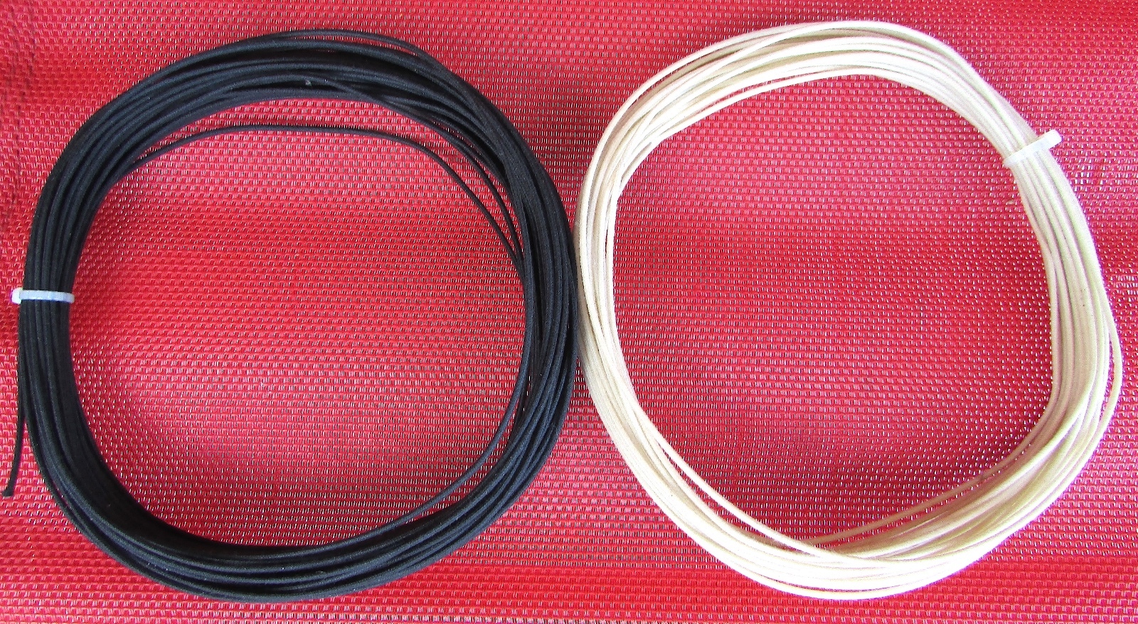 10 ft. Vintage Guitar Cloth Wire Black & White Tinned Push Back Gavitt MADE USA