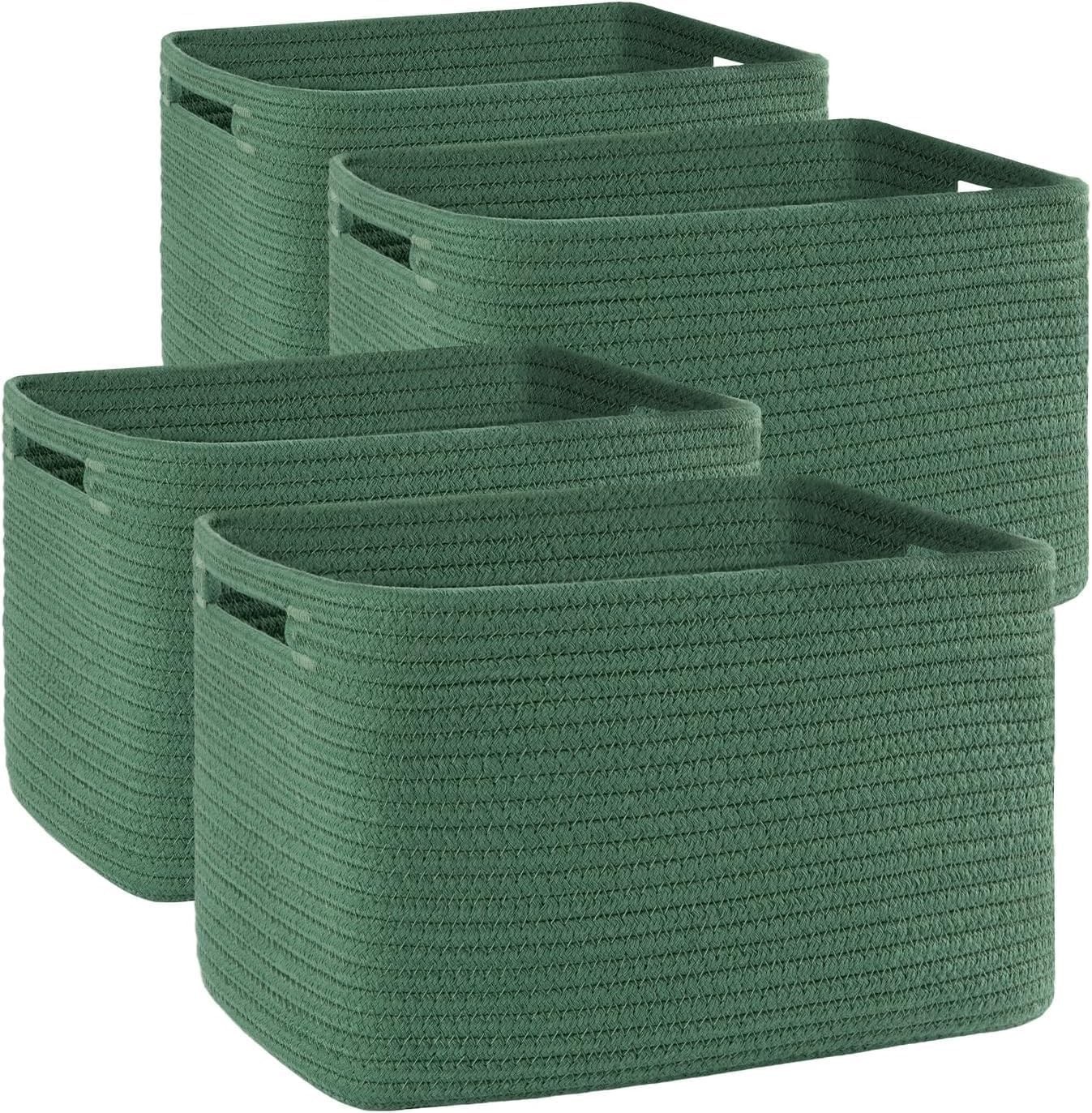 4 Pack Storage Baskets Organizing Cube Storage Bins Shelves Rectangle Storage