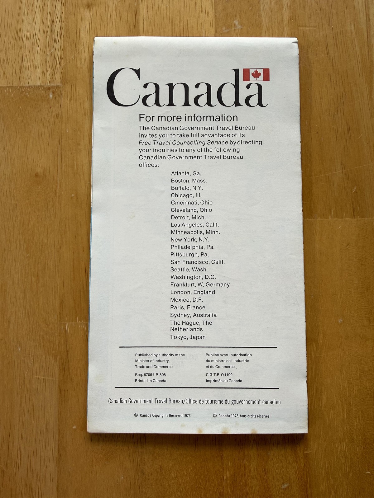 Vintage 1973 Canada Highway Map Northeastern USA Eastern Sheet Folded Brochure
