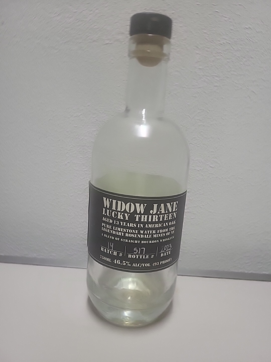 WINDOW JANE LUCKY THIRTEEN AGE 750ML EMPTY  GLASS BOURBON BOTTLE Decanter 2023
