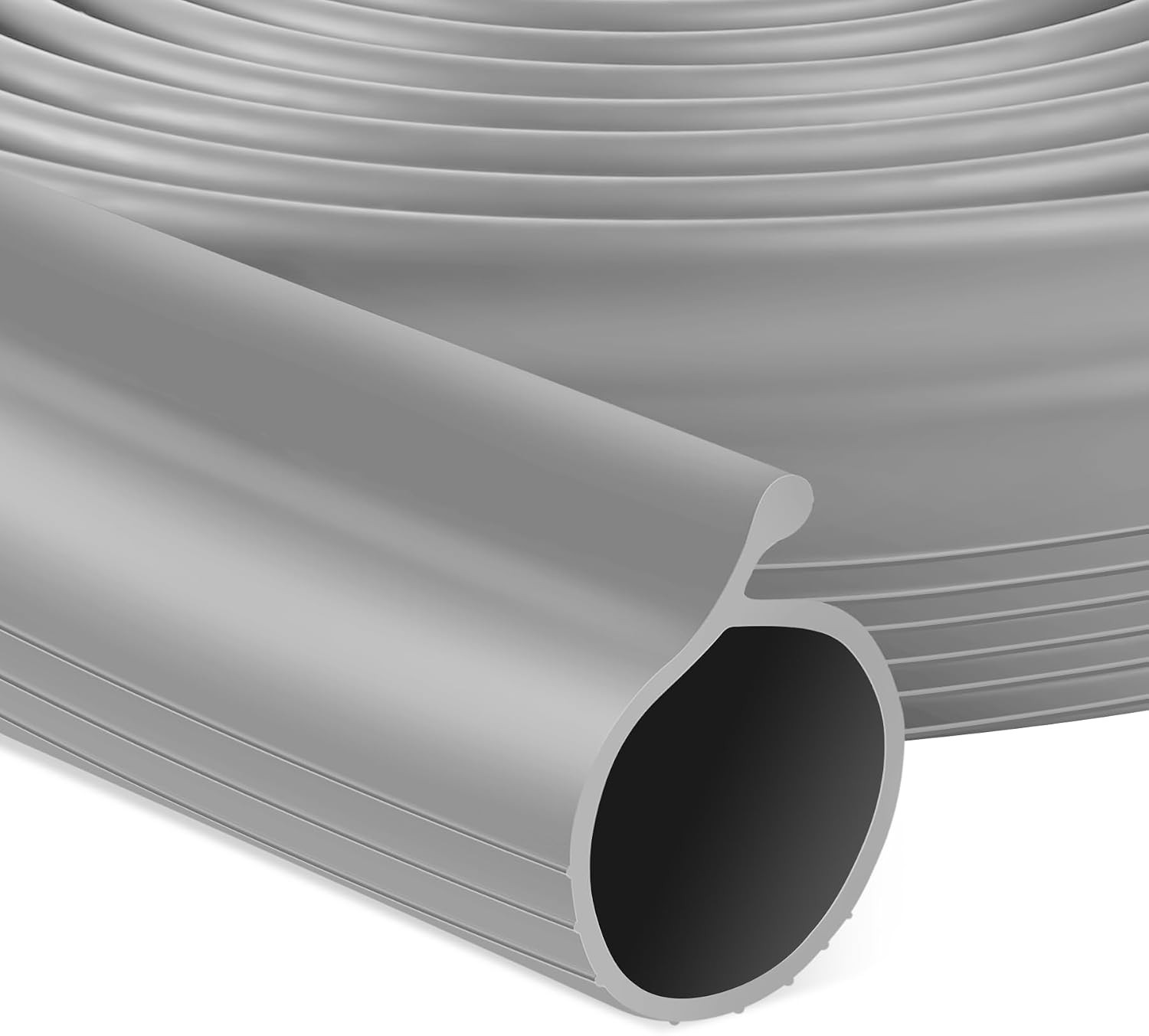 16.5 FT Garage Door Bottom Seal Rubber 0.19" P Bulb Bottom Garage Weather Stripp