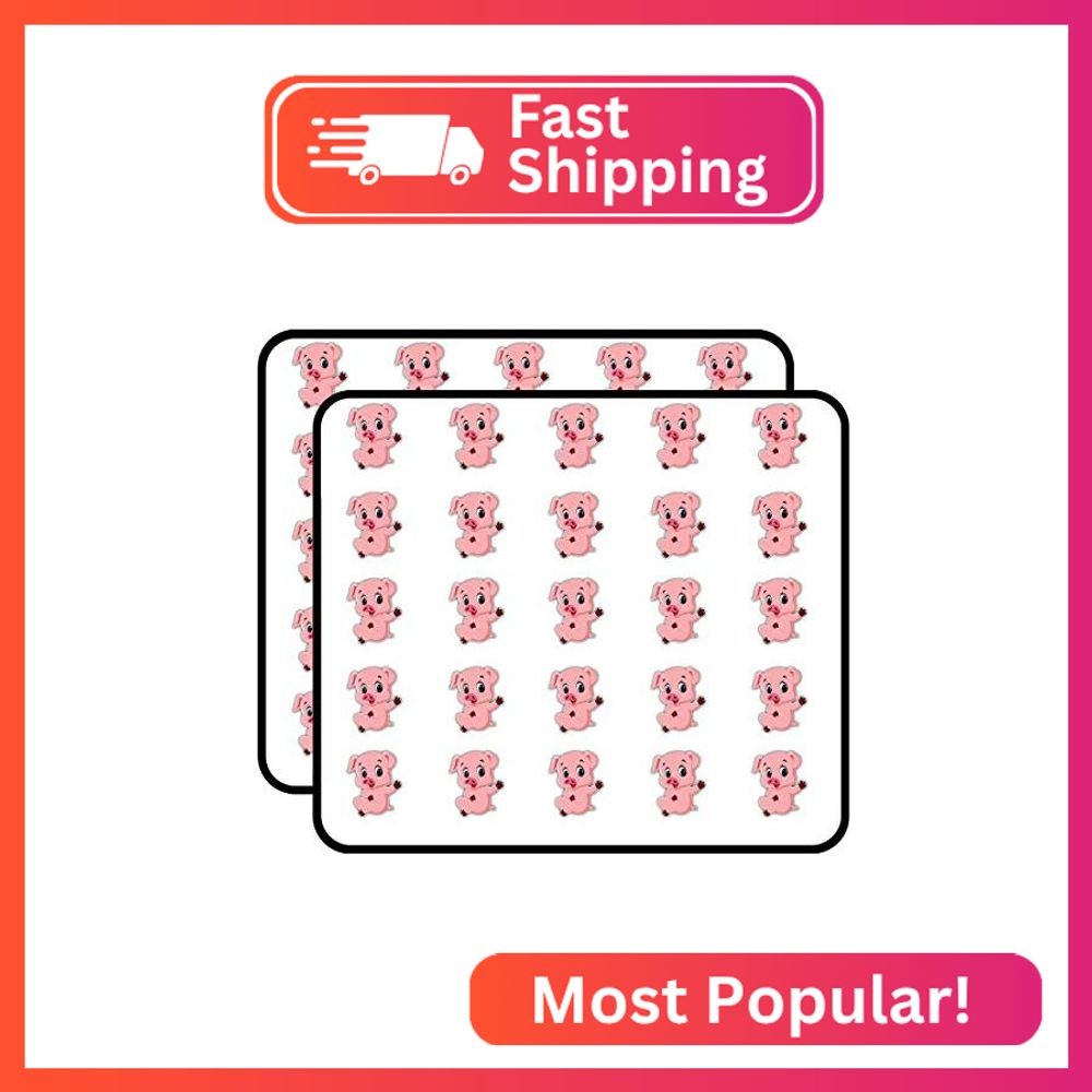 Cute Pig Cartoon Animal Art Decorative Scrapbooking Sticker Waterproof Vinyl Sti