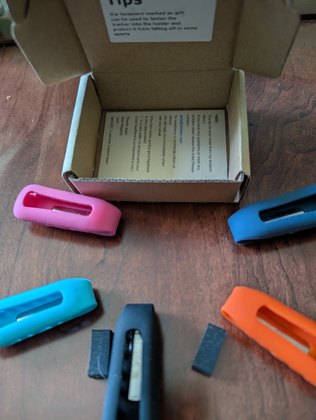 MIDWEC Fitbit One Clip holder case set of five (5), plus two (2) fasteners!
