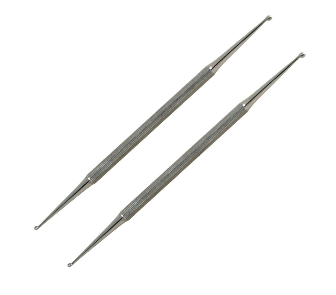 2 Podiatry Nail Curette Toe Nail Cleaning 1.5mm-2.5mm Double Ended Curette