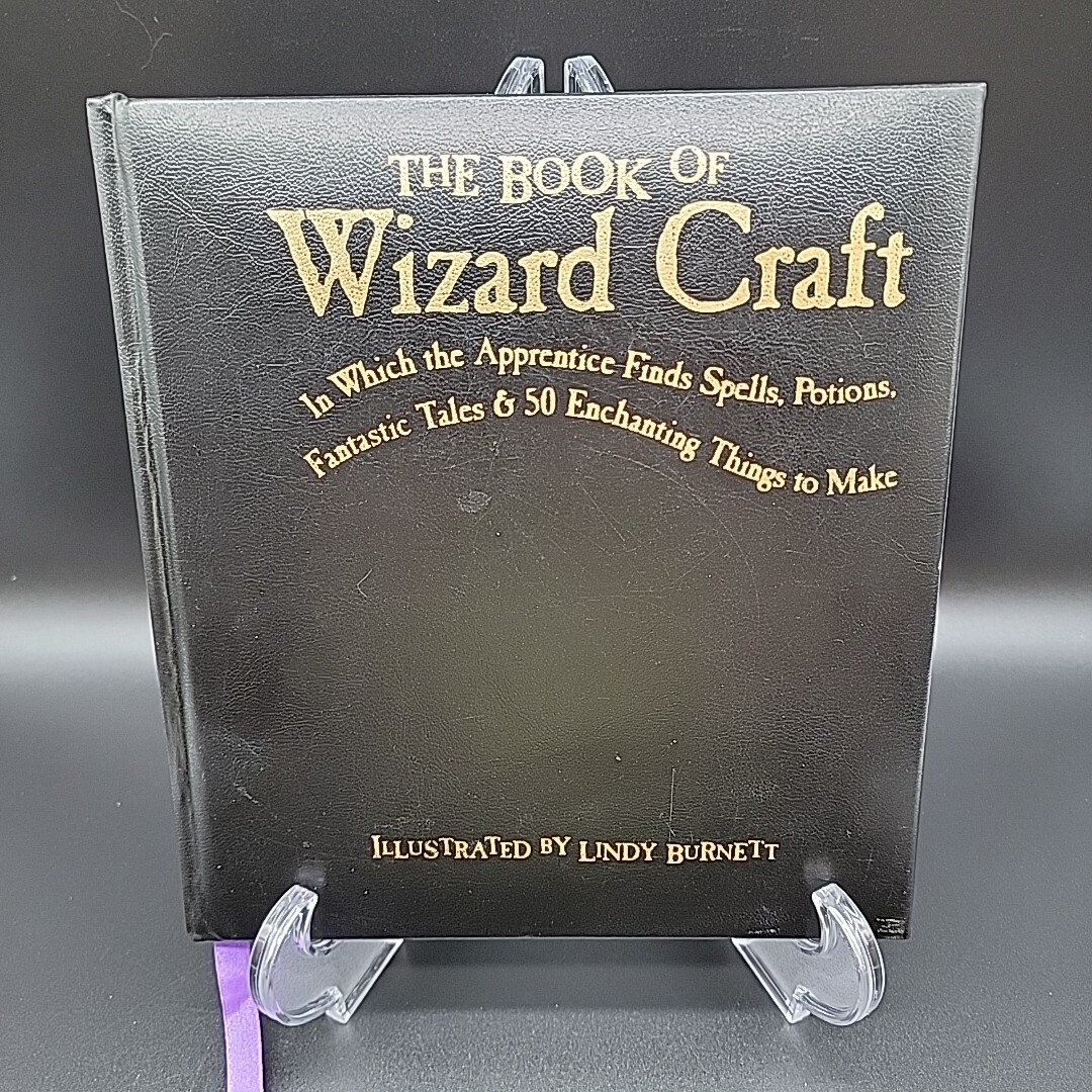 The Book Of Wizard Craft Leather Bound Hardback Halloween Fun Crafting Tales