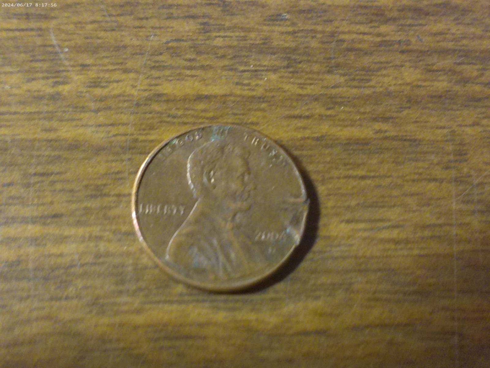 2004-D Lincoln Cent with Laminations on Obverse and Reverse