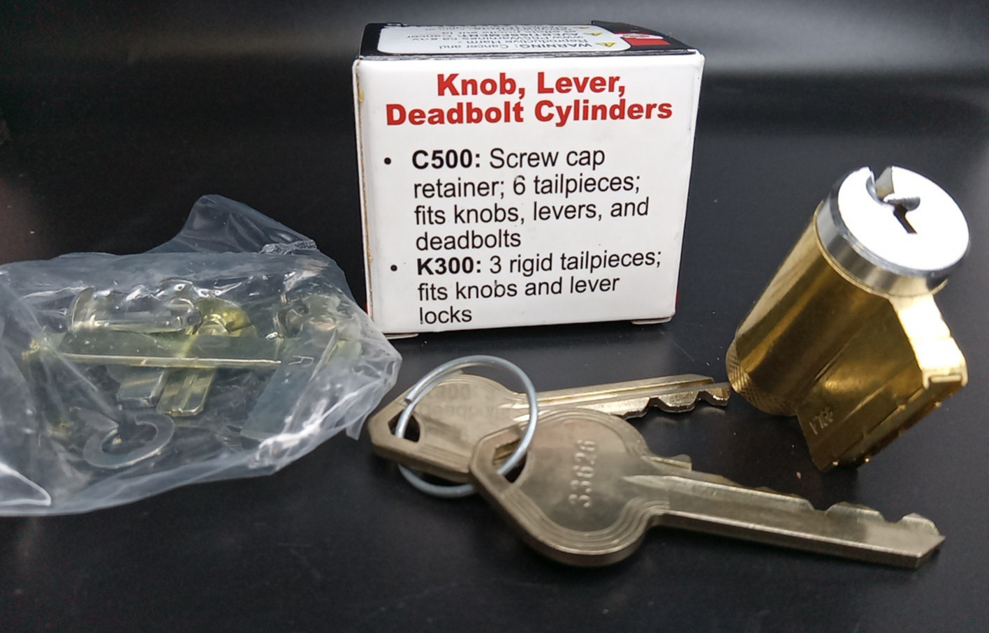 C500RD1 26D Key In Knob Cylinder LSDA NOS Two Keys