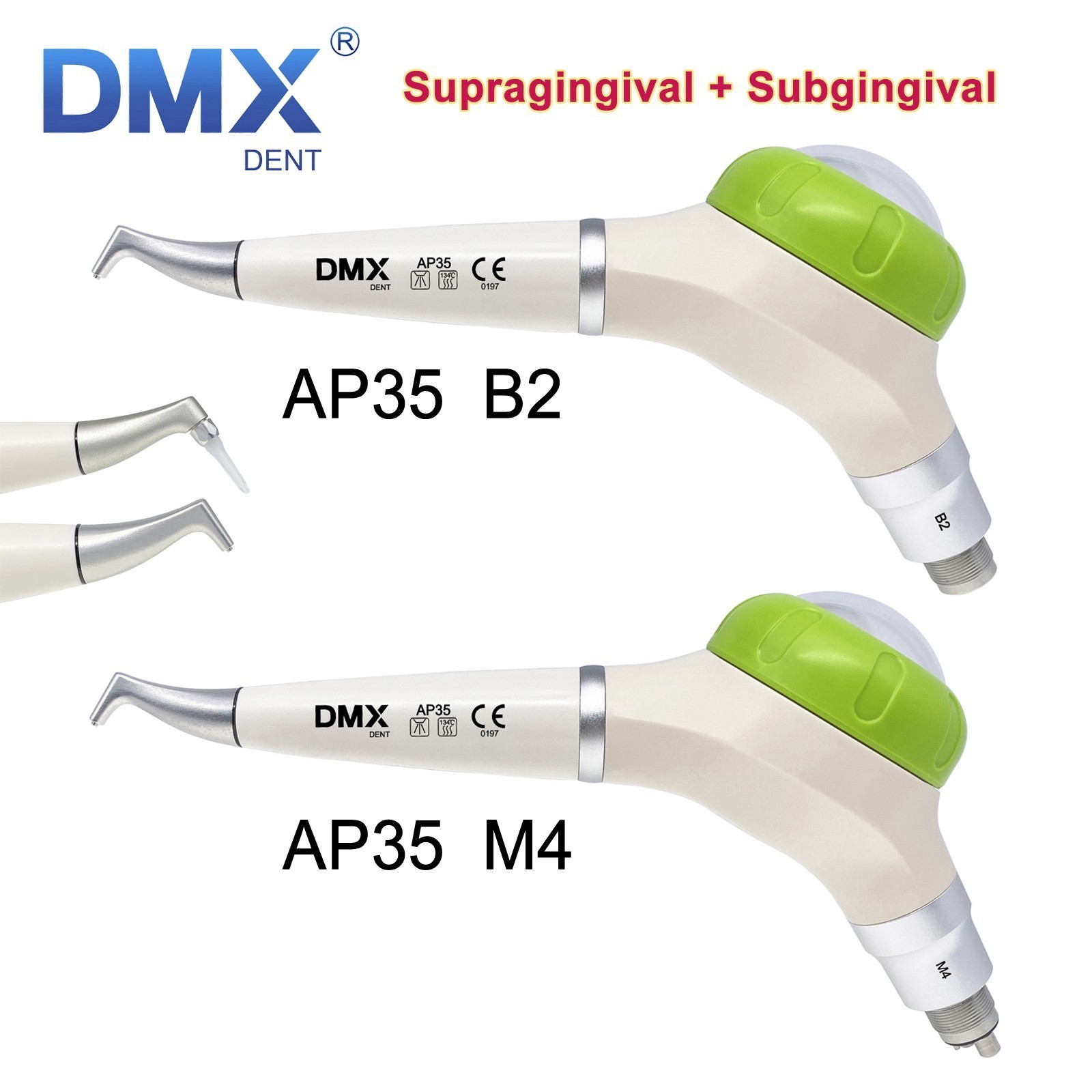 DMXDENT AP35 Dental Air Polisher Supragingival & Subgingival Handpiece 2/4 Hole