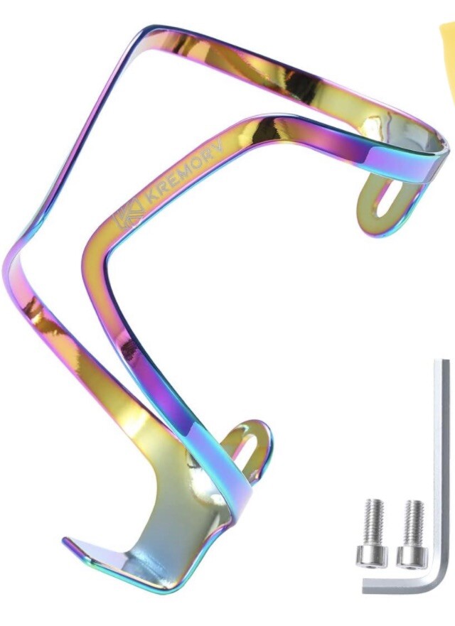 Kremorv Bicycle Water Bottle Cage,Aluminum Alloy Bike Water Bottle Holder for Mo