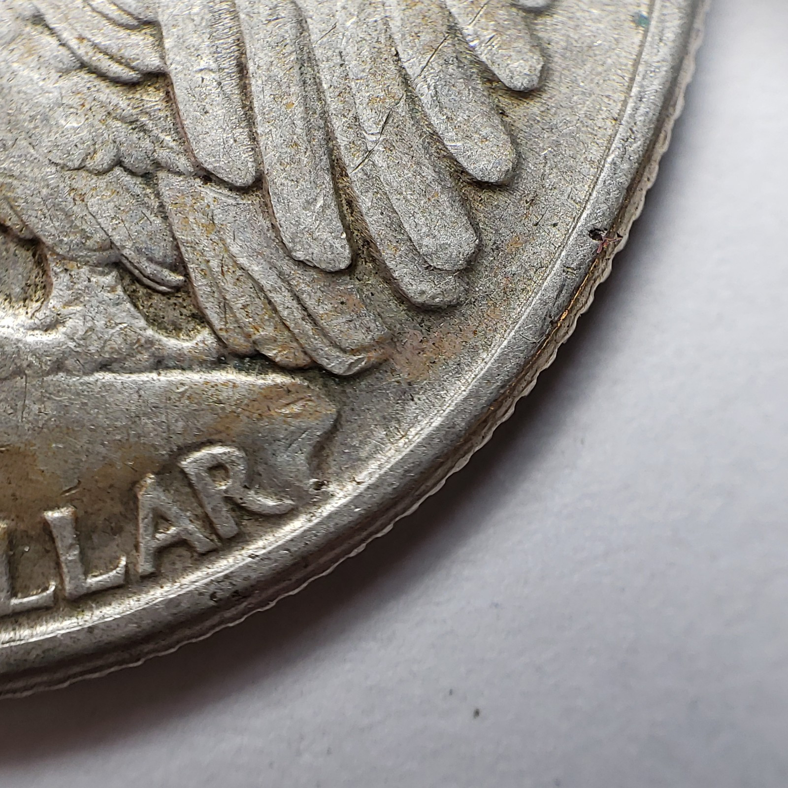 1945 50c Walking Liberty Half Dollar Mint Error Missing Initials - AU+ - Z5444