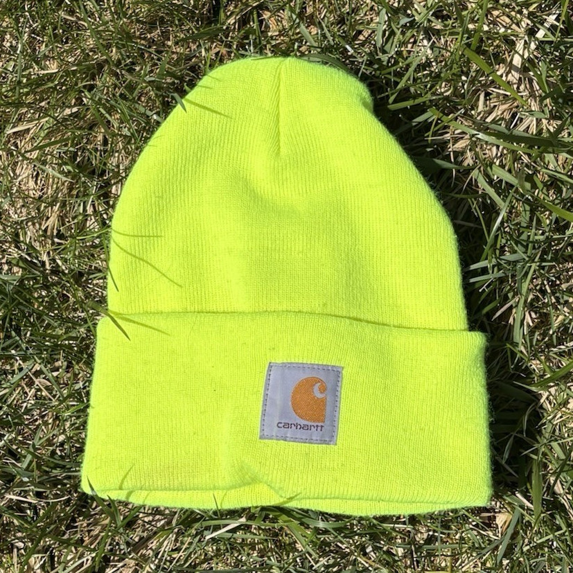 Carhartt Yellow Knit Acrylic Beanie Winter Hat for Skiing Snowboarding Unisex
