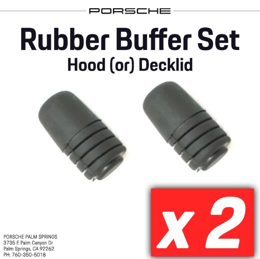 Porsche Hood and or Decklid Rubber Buffer Set of 2 NEW OEM 9P1823499 99970314041