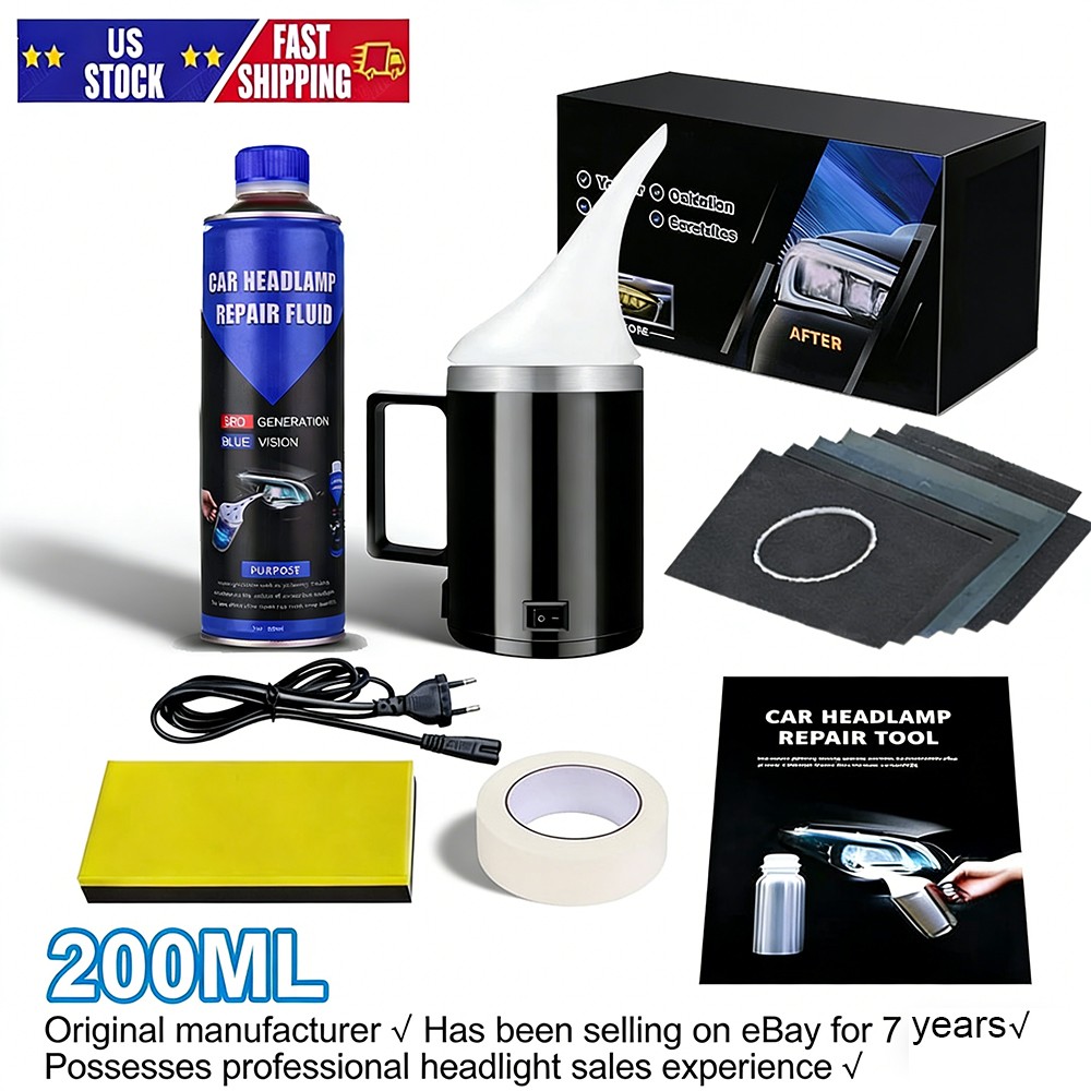 Headlight Restoration Repair Liquid Polymer Chemical Polishing Repair Tool 300g
