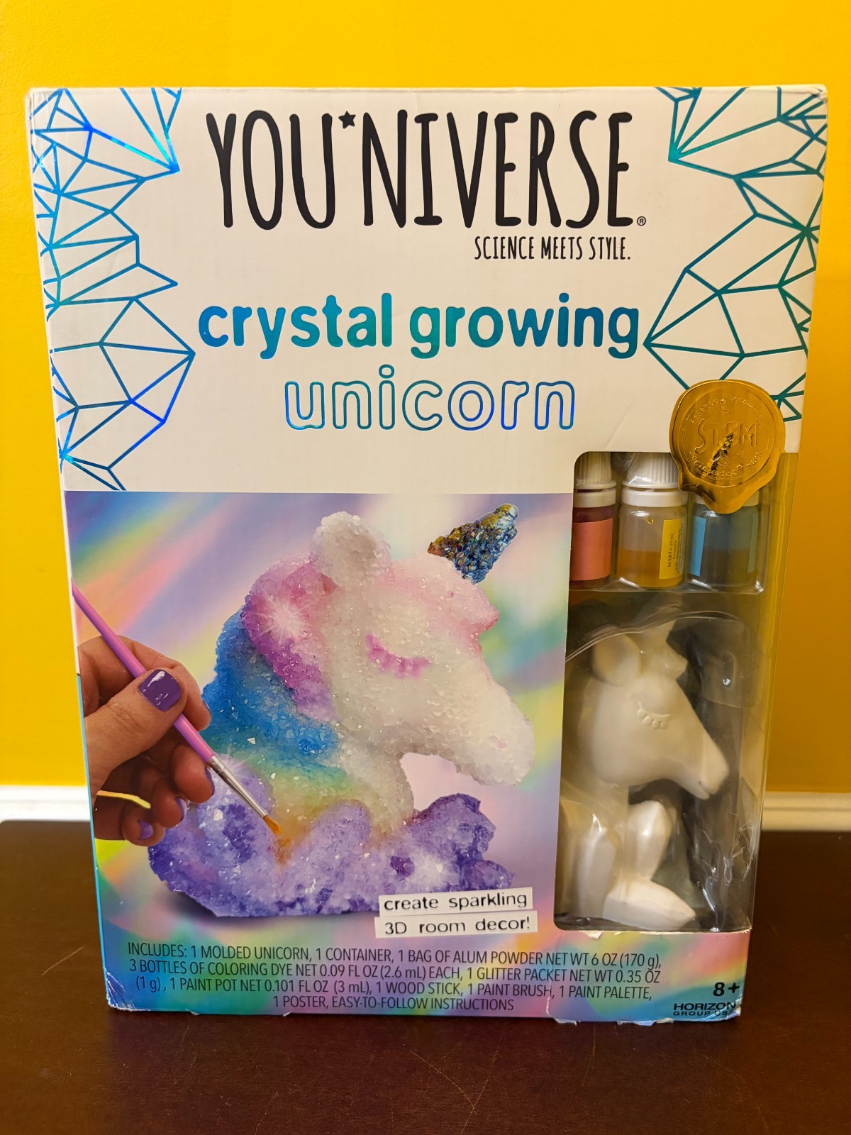 New 2021 You*niverse Crystal Growing Unicorn 3D Sparkling Kids STEM Project Kit