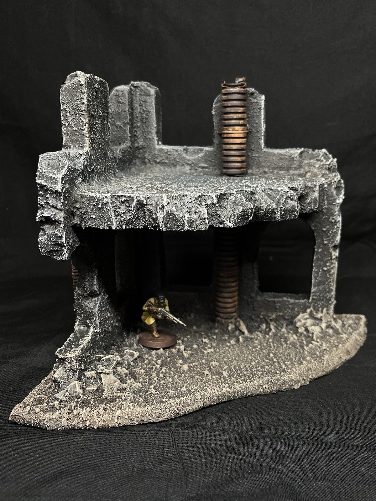 Warhammer 40K Compatible Corner Ruins Terrain Painted Tabletop Wargaming Scenery
