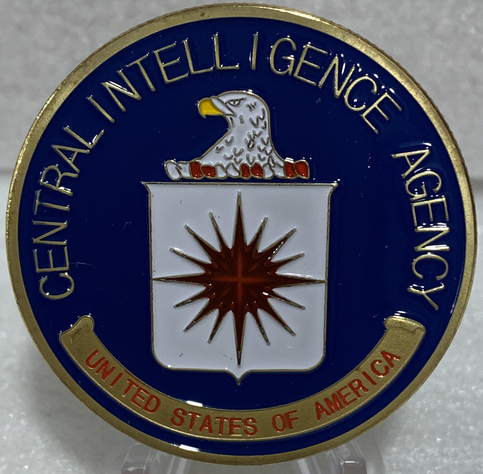 * CIA United States Central Intelligence Agency Challenge Coin-In Clear Capsule