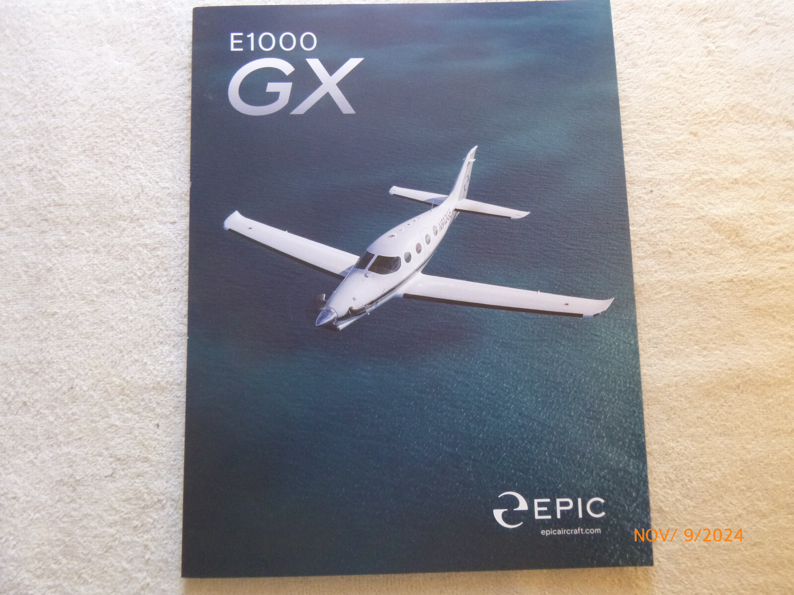 EPIC E1000 GX - Foldout Brochure  - Perfect for the Aerospace Collector