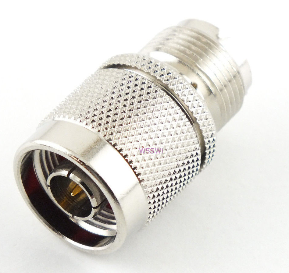 N Male to UHF Female Coax Adapter Connector -  USA Ham Radio Seller