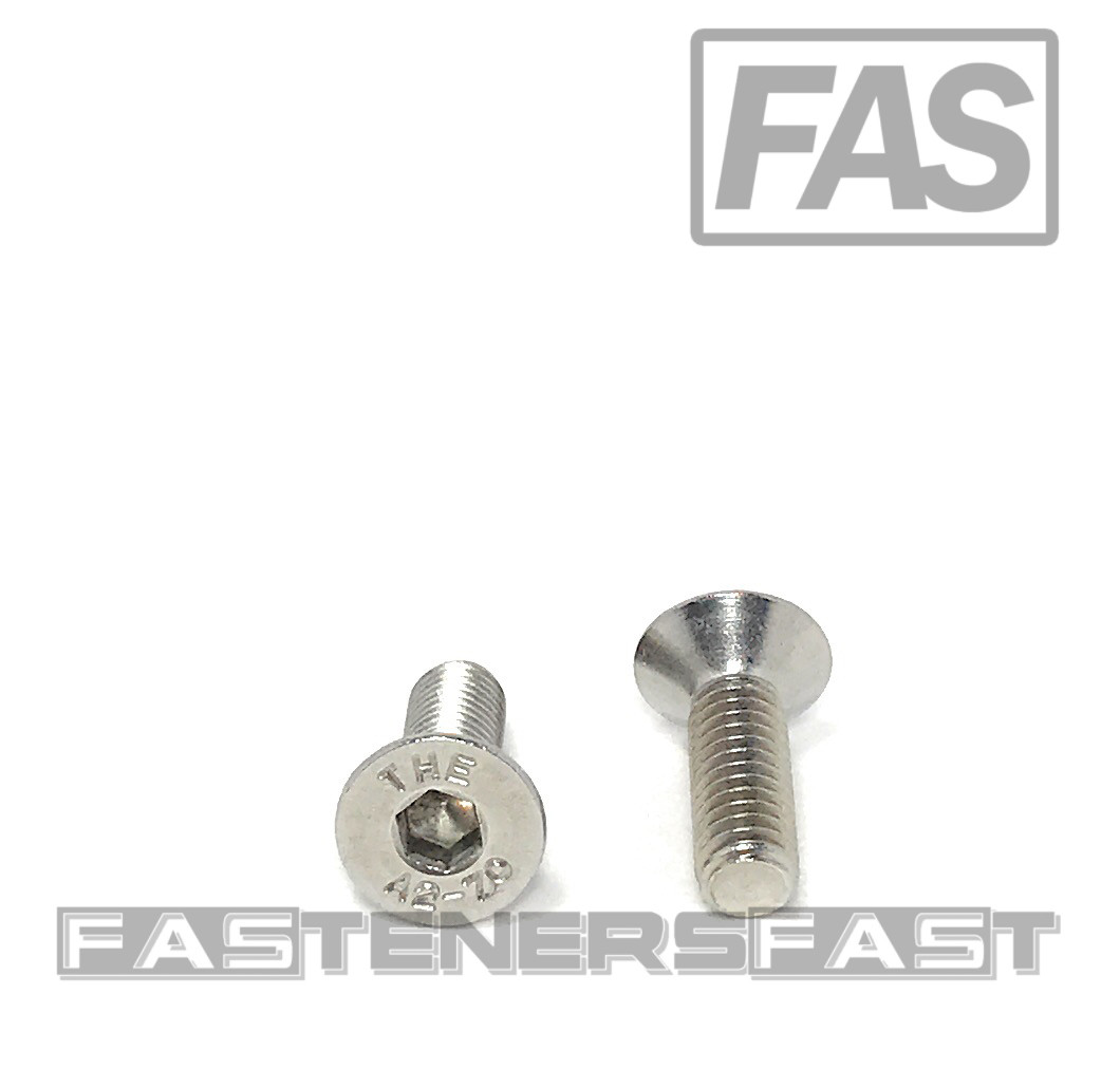 (25) M6 x 1.0 x 18 Stainless Steel Flat Head Socket Cap Screws DIN7991 M6-1.0 A2